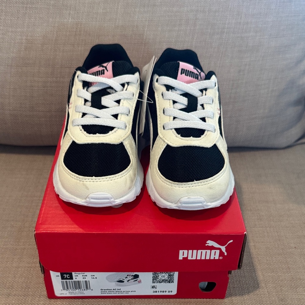 PUMA Kids Sneakers - Black and Cream